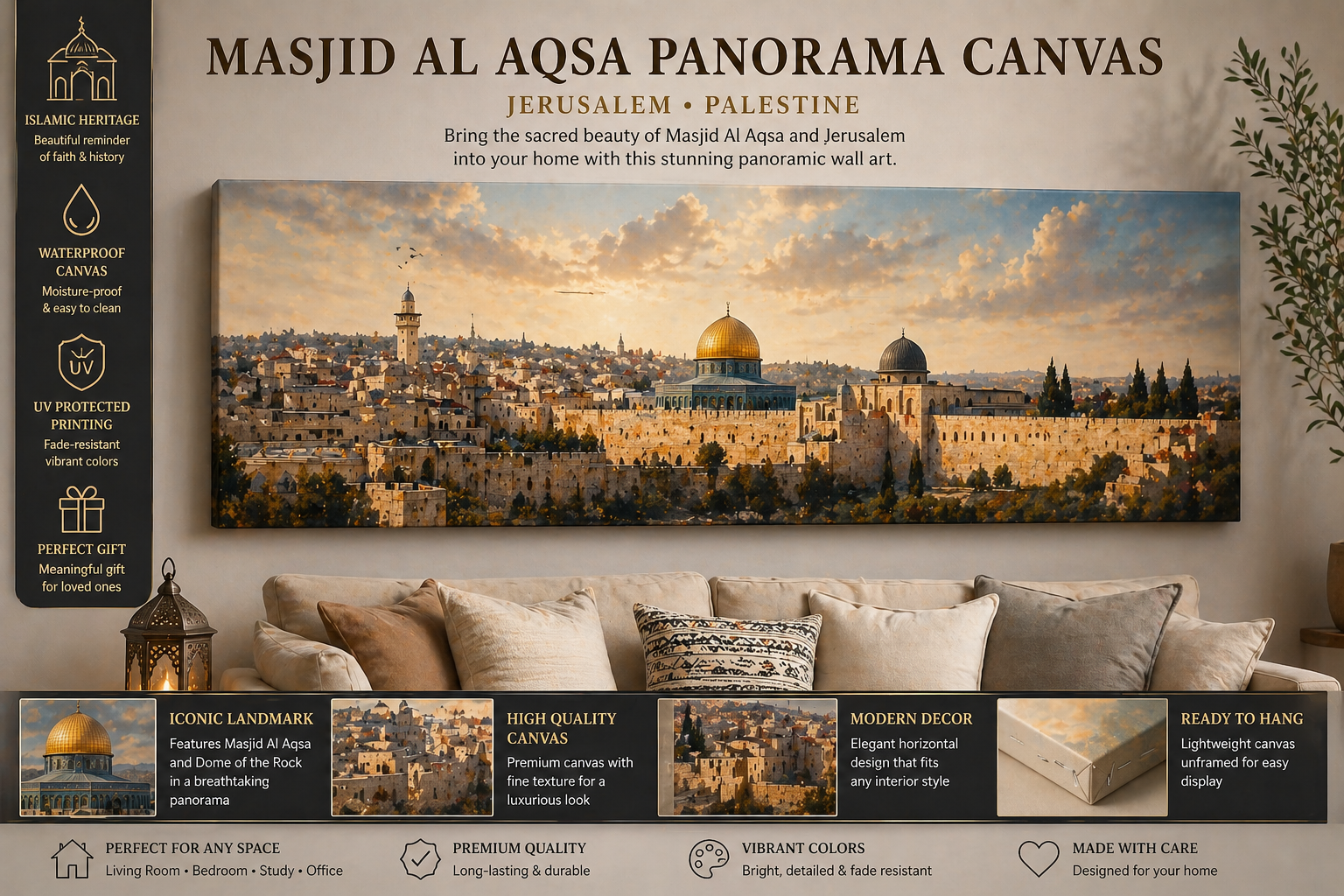 Jerusalem Dome Horizon Wall Art