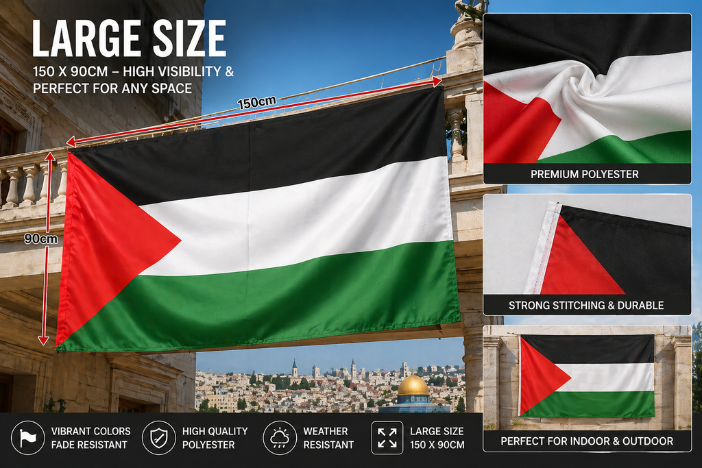Premium Large Palestine Flag 150×90CM