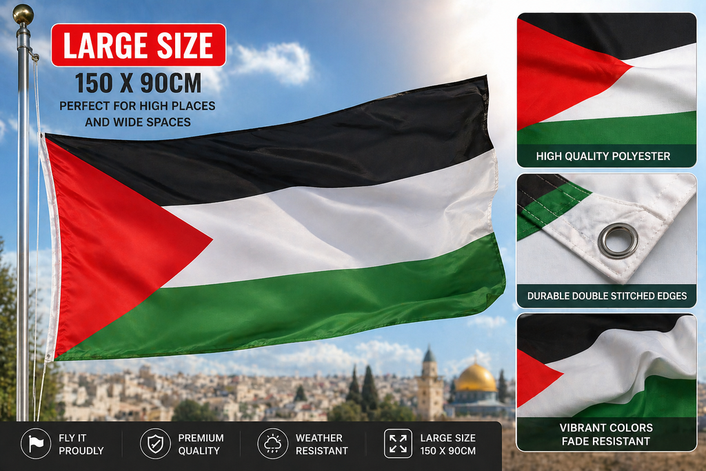 Premium Large Palestine Flag 150×90CM