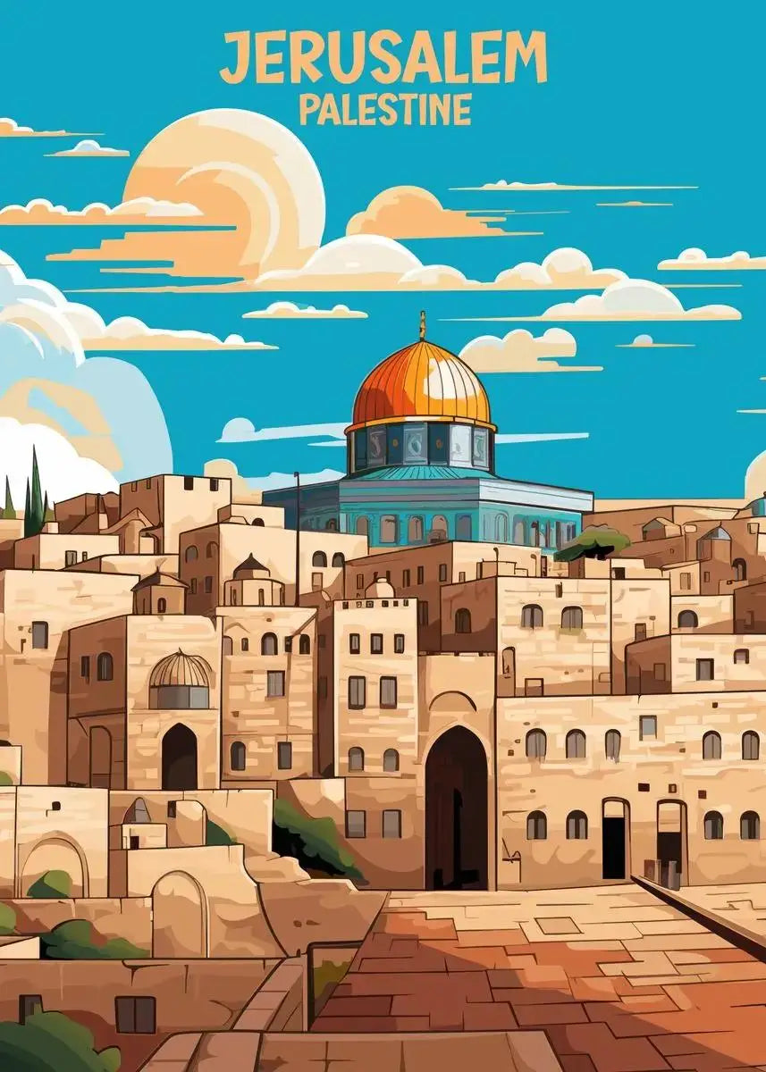 Jerusalem Sacred Skyline Canvas ✨