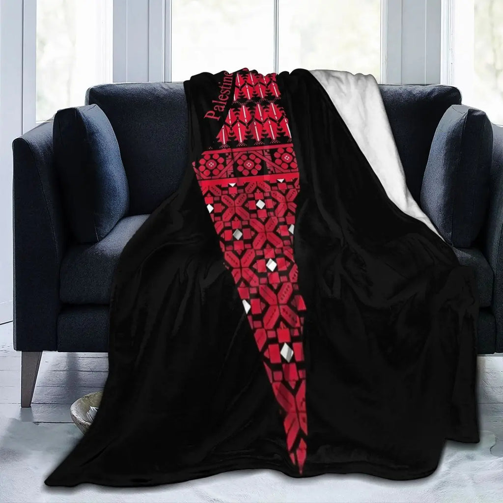Palestine Map Tatreez Blanket