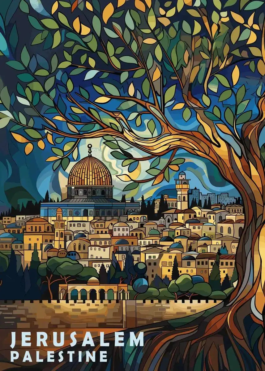 Jerusalem Sacred Skyline Canvas ✨