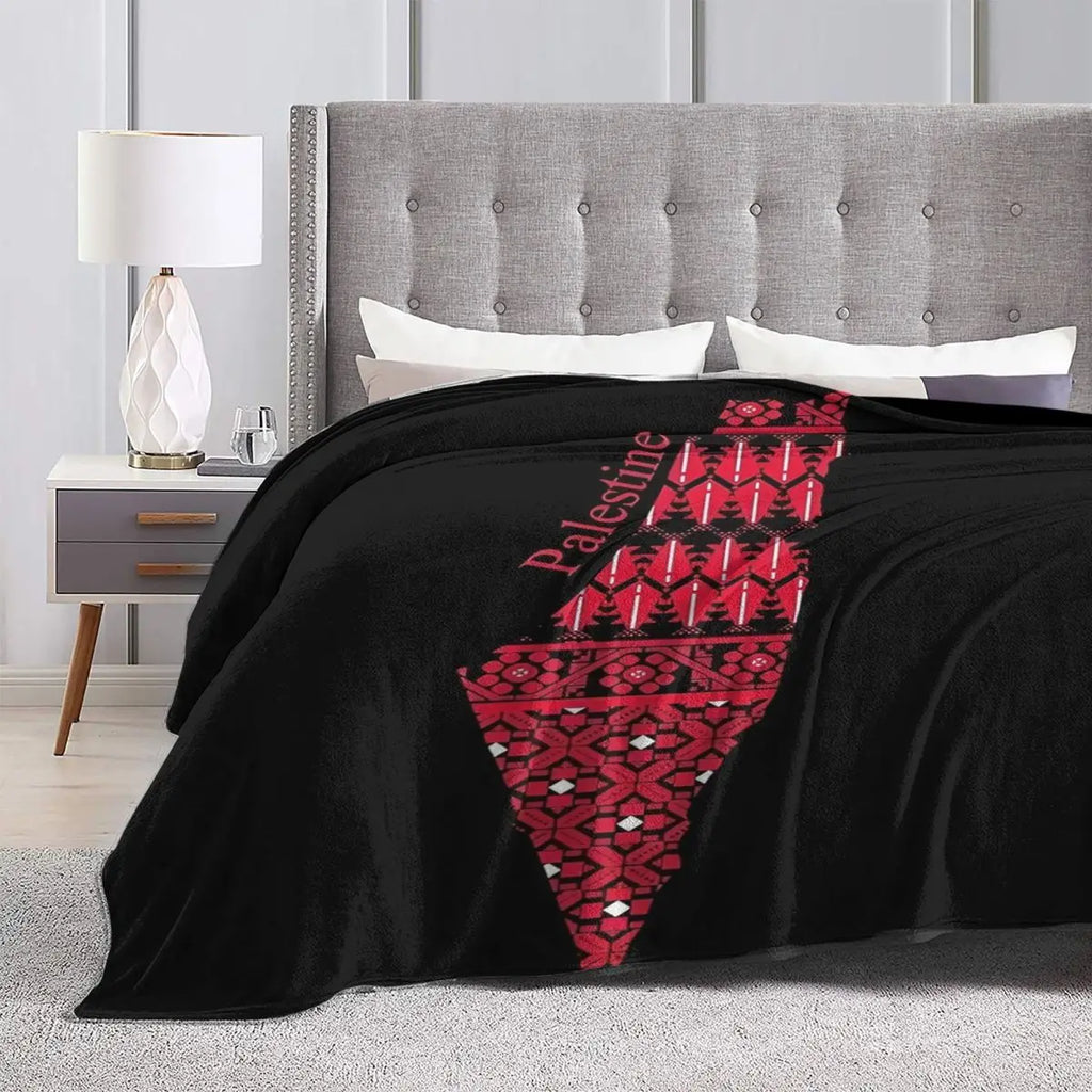 Palestine Map Tatreez Blanket
